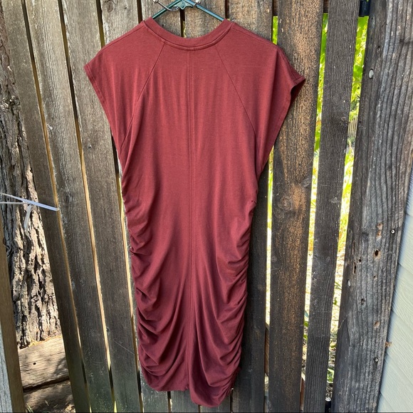 Athleta Apres Ruched Cap Sleeve Dress Sz M - Picture 4 of 11